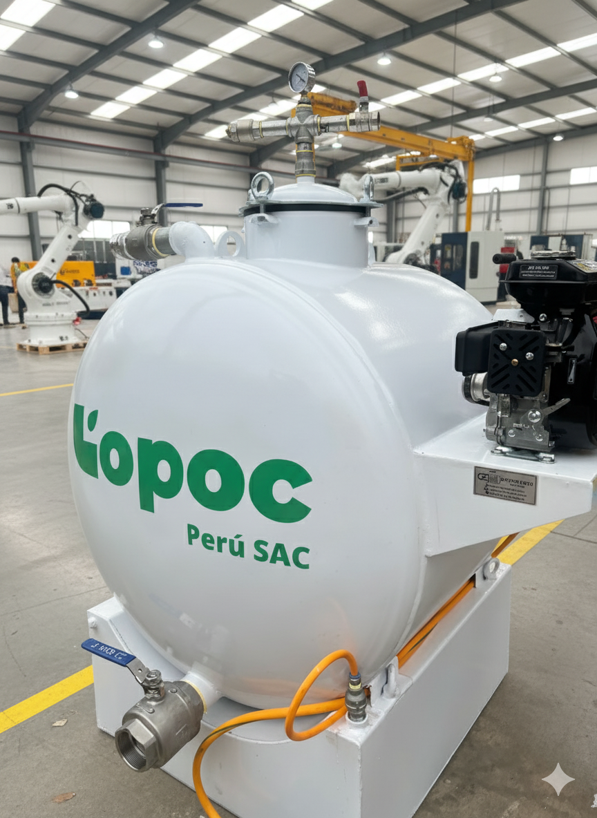 CISTERNA DE 1M3 CON HIDROLAVADORA